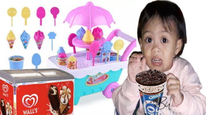 Drama Rania Jadi Penjual Mainan Es Cream  | Es Creamnya Dimakan Sendiri Ternyata