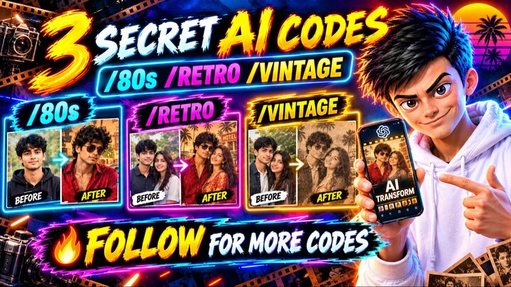3 AI Codes for Couple Photos 🤯3 chatgpt secrete command