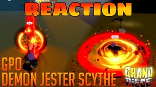 [GPO] Demon Jester Scythe Looks INSANE | Reaction + Analysis