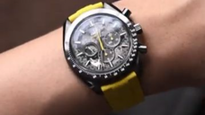 y2mate.com - JU Overseas FKM Rubber Strap on Omega Speedmaster Dark Dide of the