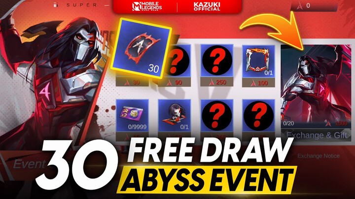 GET 30 FREE DRAWS IN THE NEW ABYSS SKIN EVENT OF MOSKOV | FOREBODING SHADOW EVENT | MLBB