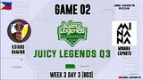 Minana Esports vs KSIGNS Gaming Game 01 | Juicy Legends Q3 2022