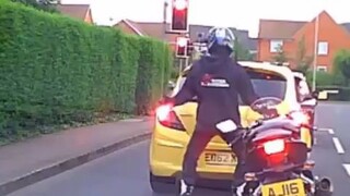 Biker funny dance