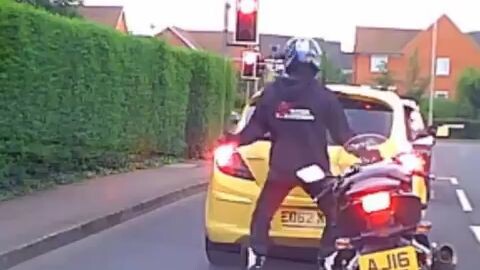 Biker funny dance