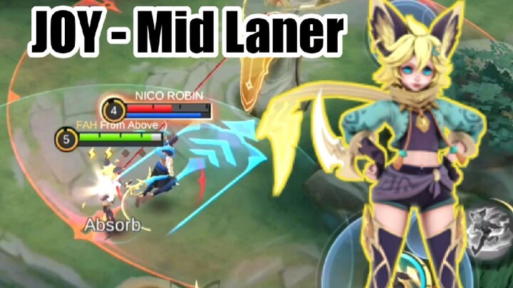 Joy mid Lane gameplay. Aggresive kills and invade. Global ranked joy. Mage build.
