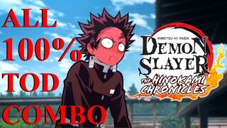 Every Character's 100% TOD Combo | Demon Slayer: Kimetsu no Yaiba – The Hinokami Chronicles