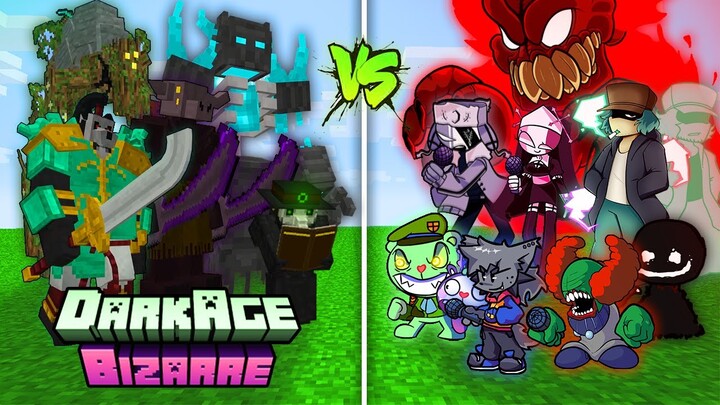 Darkage Bizzare vs Team Flippy | Friday Night Funkin` | Minecraft |