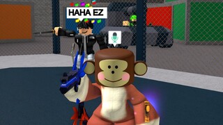 MAKIING TOXIC TEAMERS RAGE QUIT as a MONKEY in MM2..