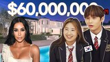 Korean Teens React To American Celebrities House!