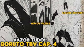 🚨 SASUKE VIROU VILÃO?! ELE VIROU ÁRVORE DIVINA! SPOILERS BORUTO TWO BLUE VORTEX CAP 4 MANGÁ