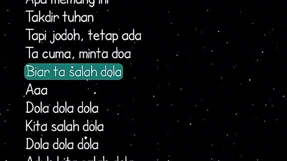 lirik lagu dola dola