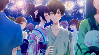 Fireworks rising from Hyouka, seen from the other side of the realm? Or from the Okja Market?