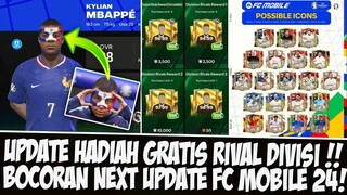 MBAPPE BERTOPENG HADIR ?!! UPDATE HADIAH GRATIS RIVAL DIVISI & NEW ICON DI EVENT EURO 2024 FC MOBILE