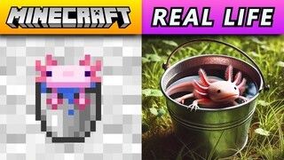 Minecraft Bucket of Axolotl in Real Life 2024! | Minecraft Items Vs Real Life #1