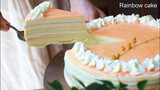Rainbow Mille Crepe Cake Recipe