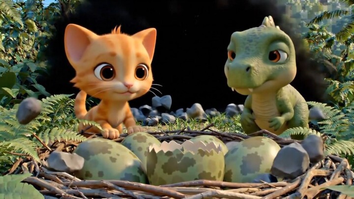 Pankeka conoce un dinosaurio