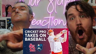 Can Cricket SUPERSTAR Harry Brook learn how to hit a baseball in just 1 day?! | REACTION!!