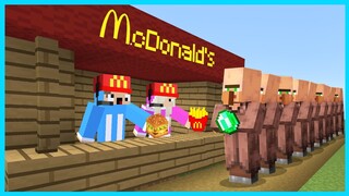 MIPAN & ZUZUZU BUAT RESTORAN MCDONALD DI MINECRAFT SURVIVAL! UNTUK MENJADI KAYA