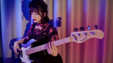 A girl firstly covers YOASOBI's "Monster" with bass