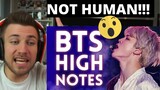 OMG!!! BTS HIGH NOTES & FALSETTOS COMPILATION - Reaction
