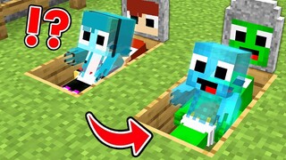 How Baby Mikey & JJ Shapeshift to GHOST in Minecraft challenge GHOSTS (Maizen Mizen Mazien)