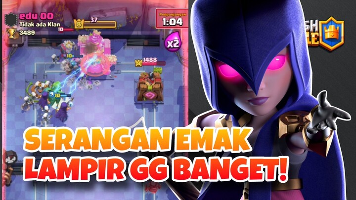 SERANGAN EMAK LAMPIR GG BANGET! - Clash Royale