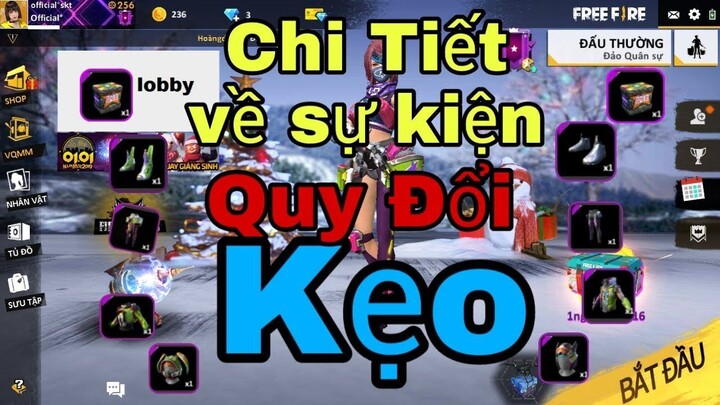 [ Official skt ] Free fire Chi Tiết Về sự kiện Quy Đổi Kẹo - Cách có Nhiều kẹo Xanh Nhất.