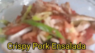 Eto gawin mo CRISPY PORK ENSALADA #cooking #favorite #recipes #chef #yummy #greatfood #pilipinodish