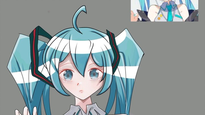 speed drawing Miku