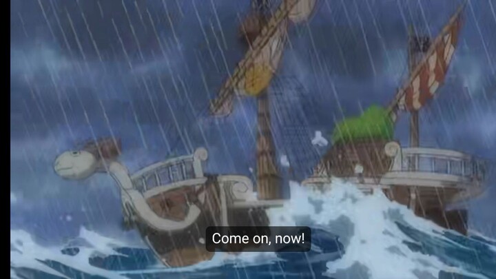 Luffy getting squished