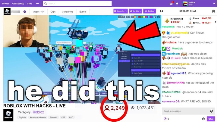 I got Stream Sniped by a HACKER in Roblox Bedwars LIVE...