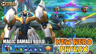 New Hero Phylax Gameplay , Magic Damage Build - Mobile Legends Bang Bang