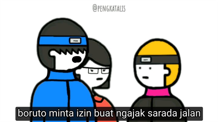 boruto minta izin buat ngajak sarada jalan - animasi lucu pengkatalis