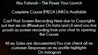 Abu Fofanah Course The Power Your Launch download