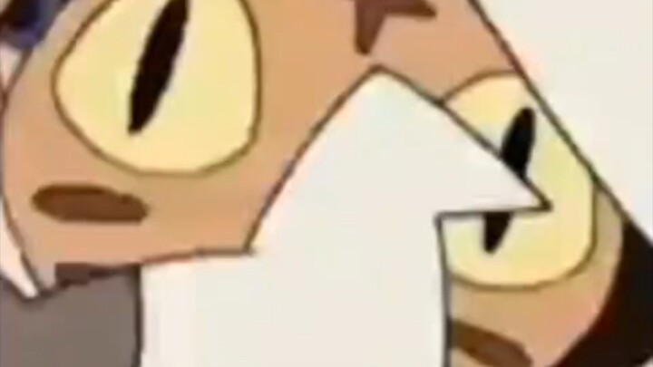 kucing Shinchan sedang membaca