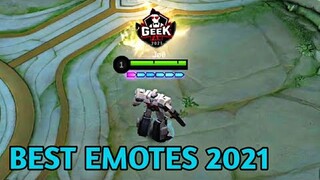 Best emotes in mobile legends 2021 || top 10 best emotes mlbb