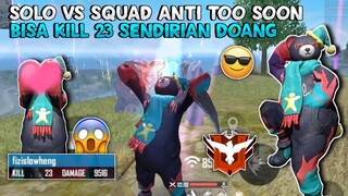 23 KILL SOLO VS SQUAD?! TUTORIAL SOLO VS SQUAD ANTI TUSUN?! MAIN SANTAI TAPI KILL BANYAK 😎