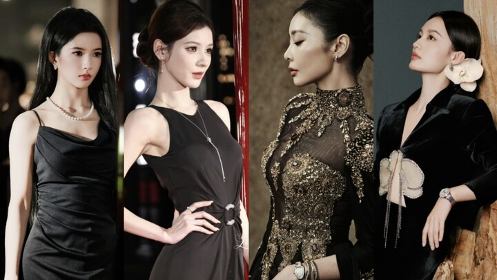 Trên thảm đỏ, đầm đen trắng nên phối thế nào! Showbiz Hoa ngữ lại dạy cho tiểu Hàn một bài học nữa!