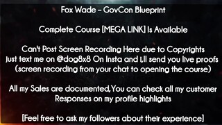 Fox Wade course - GovCon Blueprint download