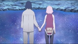 Sasuke and Sakura holding hands "Romantic Moment" Sasuke Retsuden Volt 285