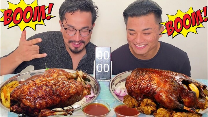 Whole Duck Roasted EATING CHALLENGE  || Whole Duck Roasted Curry Eating Show || Duck Eating