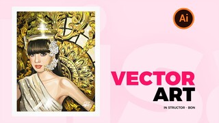 LISA - 'LALISA' M/V | Vẽ hình minh họa Illustrator | BonART