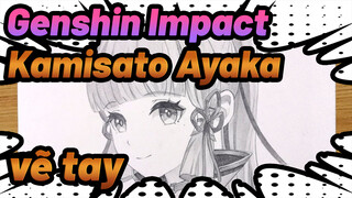 Vẽ Kamisato Ayaka trong 300 phút! Phong cách Nhật Bản, thanh lịch, ngầu| Vẽ tay