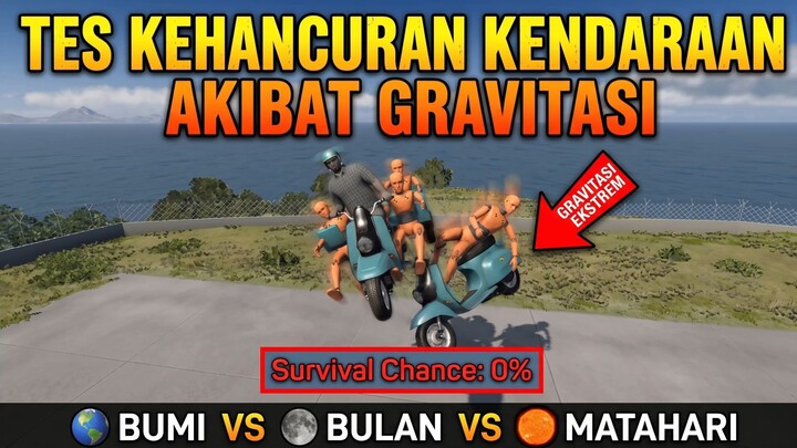 Tes kehancuran kendaraan akibat gravitasi