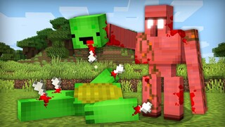 JJ saved Mikey from BLOOD GOLEM in Minecraft Challenge (Maizen Mazien Mizen)