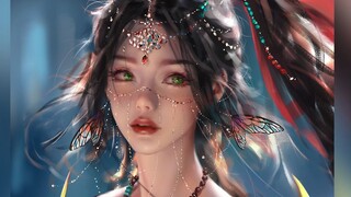 【WLOP】Wind Drag【Painted on Board】