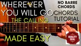 The Calling - Wherever You Will Go Chords (Guitar Tutorial) for Acoustic Cover
