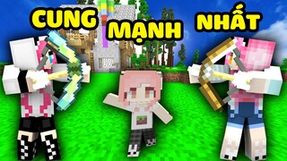 PANDA THỬ THÁCH CHẾ TẠO CÂY CUNG MẠNH NHẤT TRONG MINECRAFT*STEVE REVIEW MOD SWITCH BOW MINECRAFT PC