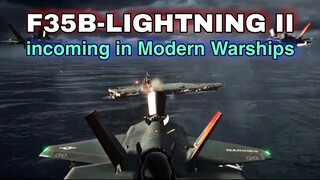 Modern Warships: F35B-LIGHTNING II the incoming gunship in Modern Warships game.