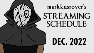 STREAM AND GAME SCHEDULE | DEC. 2022